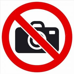 Наклейка Фотографировать запрещено
